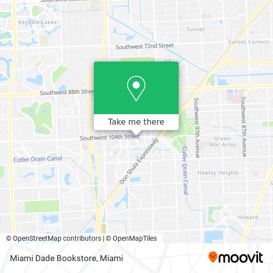 Miami Dade Bookstore map