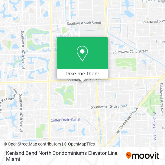 Mapa de Kenland Bend North Condominiums Elevator Line