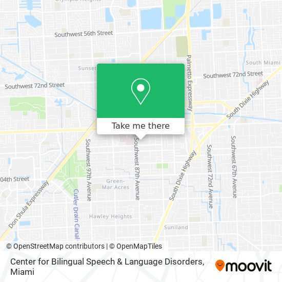 Mapa de Center for Bilingual Speech & Language Disorders