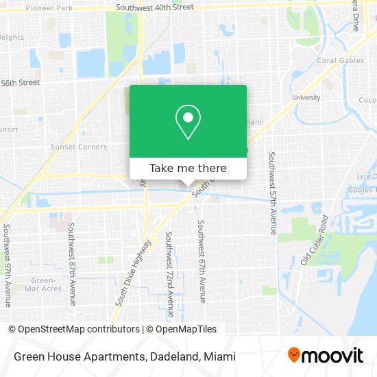 Green House Apartments, Dadeland map