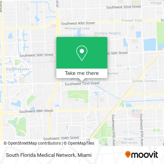 Mapa de South Florida Medical Network