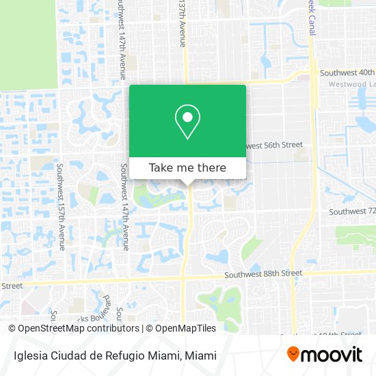 Mapa de Iglesia Ciudad de Refugio Miami