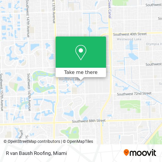 R van Baush Roofing map