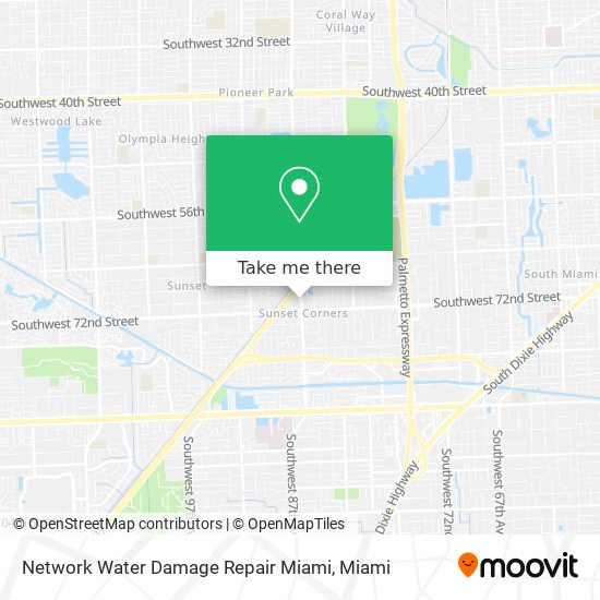 Mapa de Network Water Damage Repair Miami