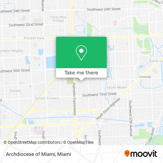 Archdiocese of Miami map