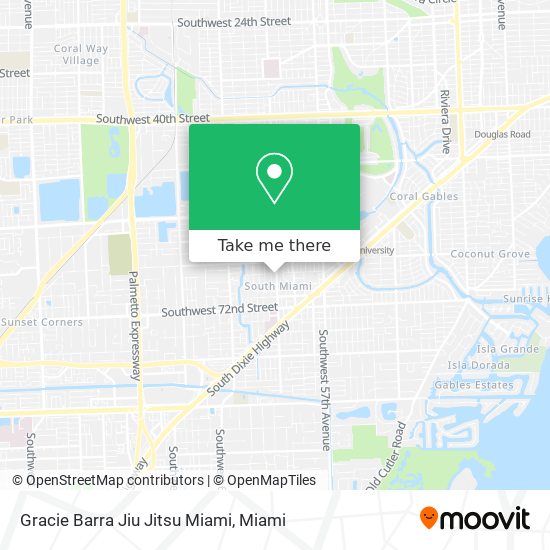 Mapa de Gracie Barra Jiu Jitsu Miami