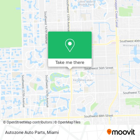 Mapa de Autozone Auto Parts