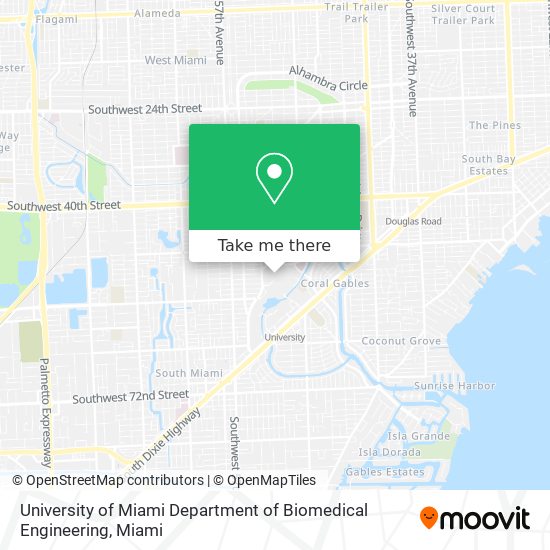 Mapa de University of Miami Department of Biomedical Engineering