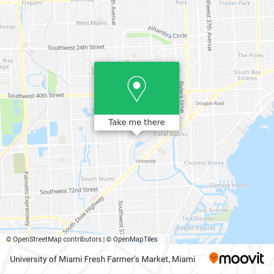University of Miami Fresh Farmer's Market map