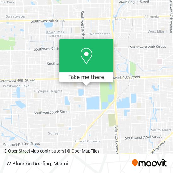 W Blandon Roofing map