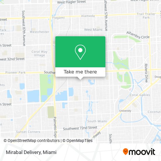 Mirabal Delivery map