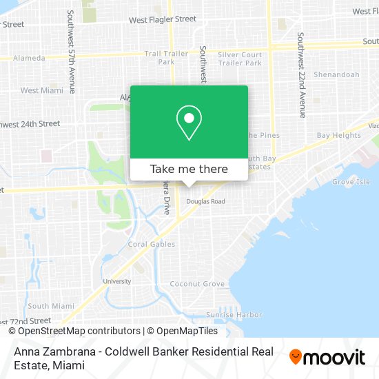 Anna Zambrana - Coldwell Banker Residential Real Estate map