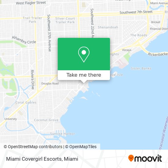 Mapa de Miami Covergirl Escorts
