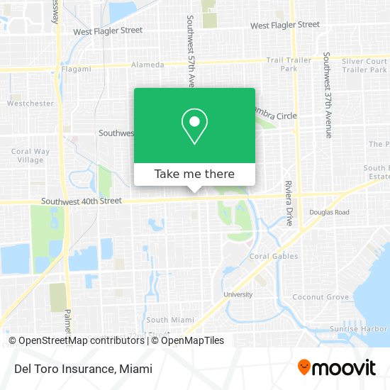 Del Toro Insurance map