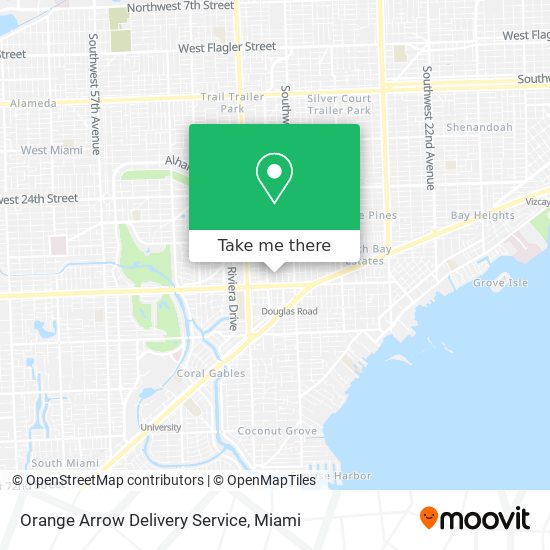 Mapa de Orange Arrow Delivery Service