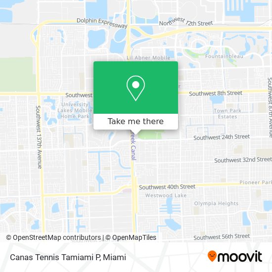 Canas Tennis Tamiami P map