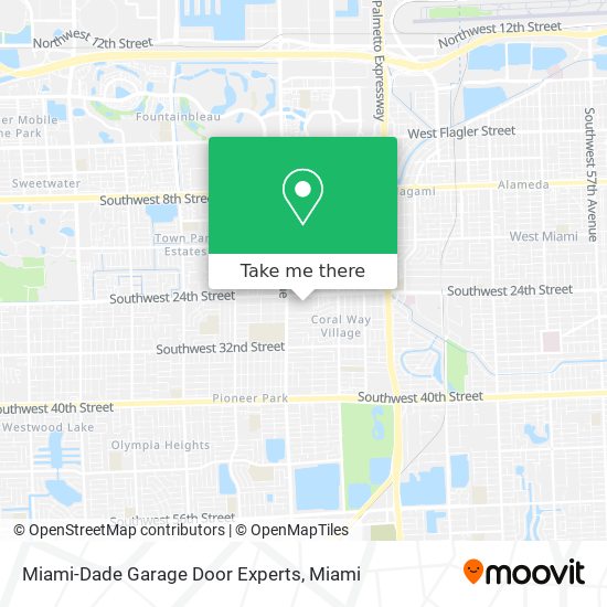 Miami-Dade Garage Door Experts map