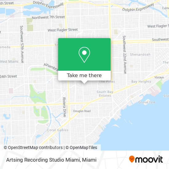 Mapa de Artsing Recording Studio Miami