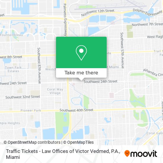 Traffic Tickets - Law Offices of Victor Vedmed, P.A. map