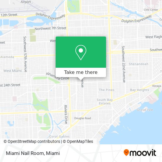 Mapa de Miami Nail Room