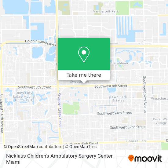 Mapa de Nicklaus Children's Ambulatory Surgery Center