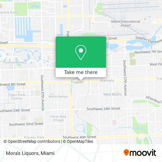 Mora's Liquors map