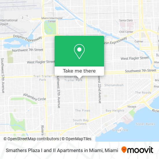 Smathers Plaza I and II Apartments in Miami map