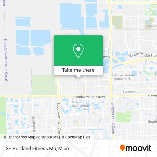 SE Portland Fitness Mo map