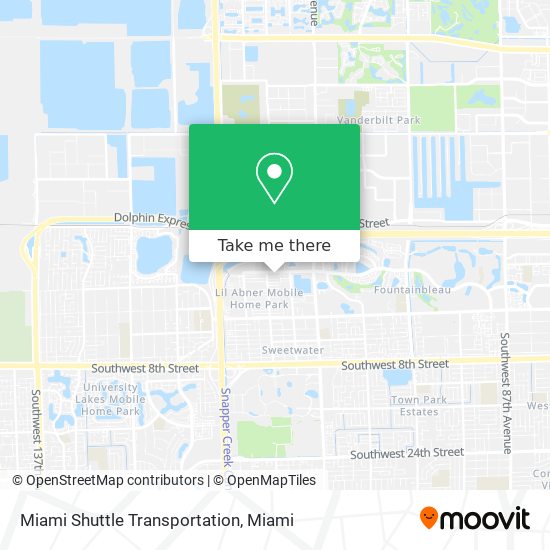 Mapa de Miami Shuttle Transportation