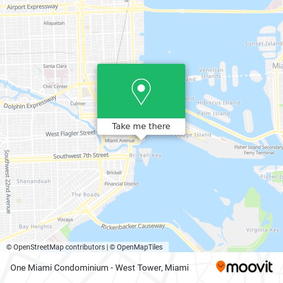 Mapa de One Miami Condominium - West Tower