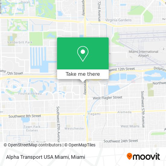 Alpha Transport USA Miami map