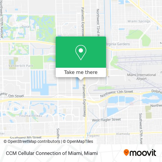 CCM Cellular Connection of Miami map