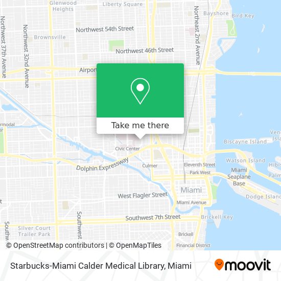 Mapa de Starbucks-Miami Calder Medical Library