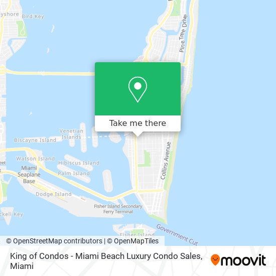 Mapa de King of Condos - Miami Beach Luxury Condo Sales