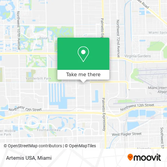 Artemis USA map