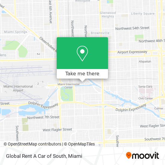 Global Rent A Car of South map