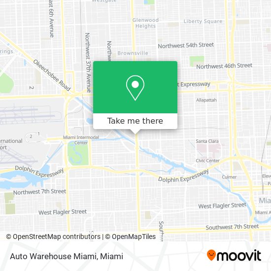Mapa de Auto Warehouse Miami