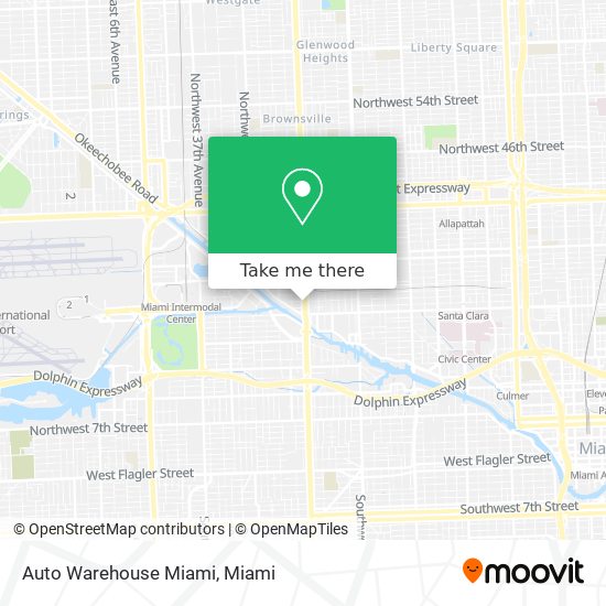 Auto Warehouse Miami map