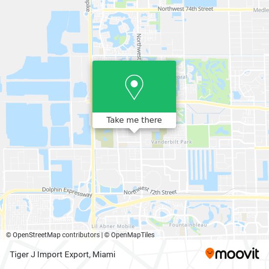 Mapa de Tiger J Import Export