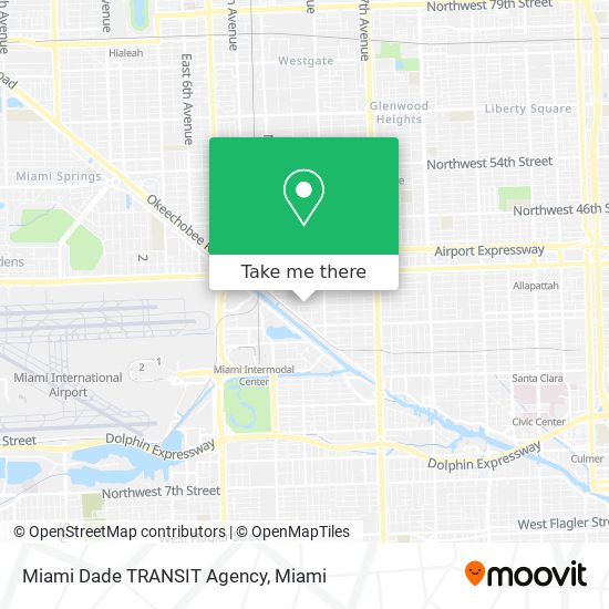 Miami Dade TRANSIT Agency map
