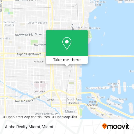 Alpha Realty Miami map