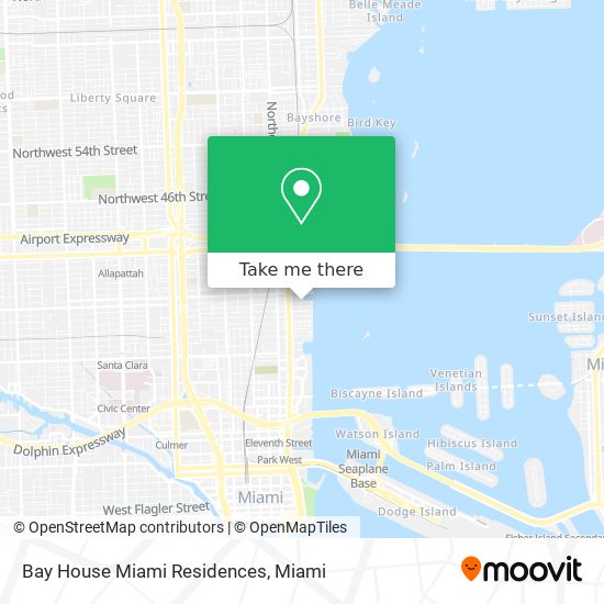 Bay House Miami Residences map