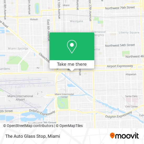 The Auto Glass Stop map