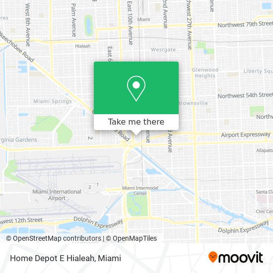 Mapa de Home Depot E Hialeah