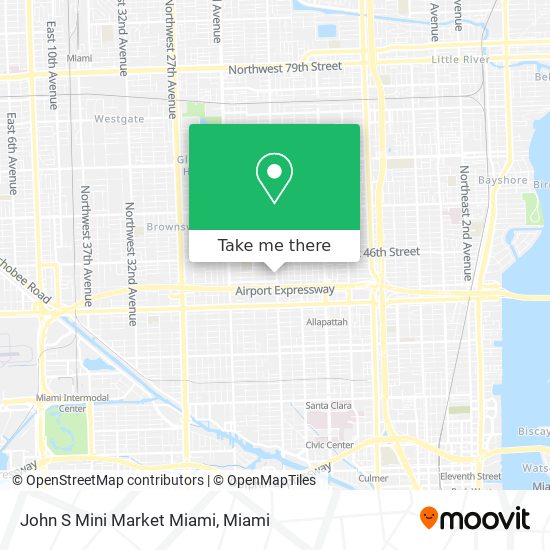John S Mini Market Miami map