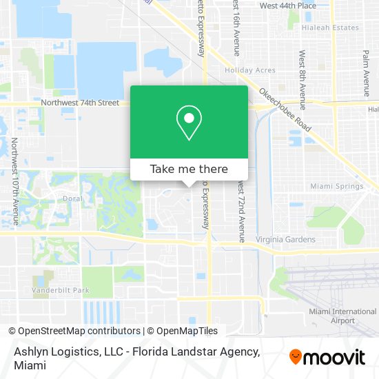 Mapa de Ashlyn Logistics, LLC - Florida Landstar Agency