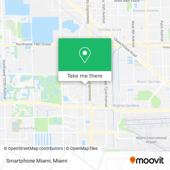 Smartphone Miami map