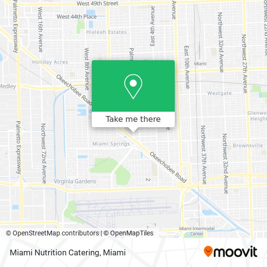 Mapa de Miami Nutrition Catering