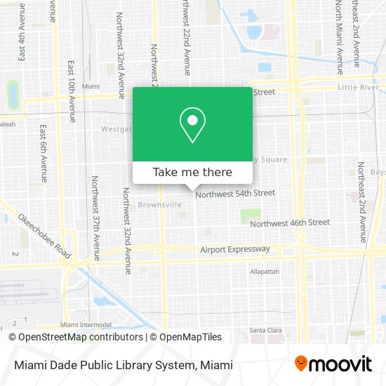 Mapa de Miami Dade Public Library System