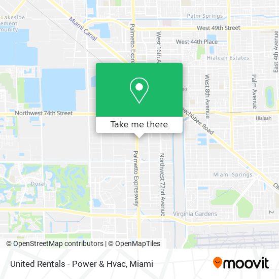 Mapa de United Rentals - Power & Hvac